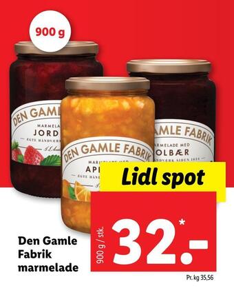 Lidl Den gamle fabrik marmelade tilbud