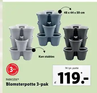 Lidl Blomsterpotte 3-pak tilbud