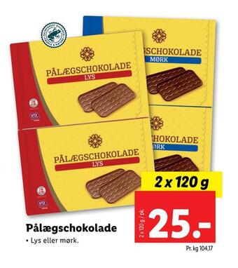 Lidl Pålægschokolade tilbud
