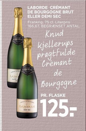 MENY Laborde crémant de bourgogne brut eller demi sec tilbud