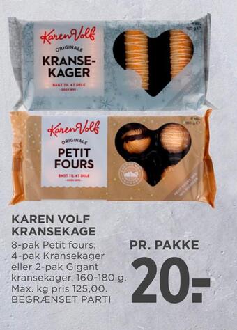 MENY Karen volf kransekage tilbud