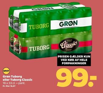 Netto Grøn tuborg eller tuborg classic tilbud