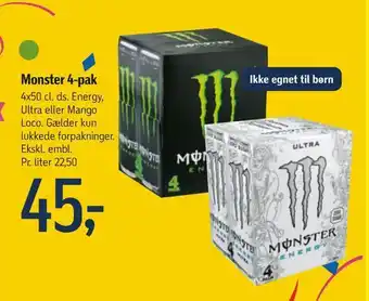 Føtex Monster 4-pak tilbud