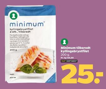 Netto Minimum tilberedt kyllingebrystfilet tilbud