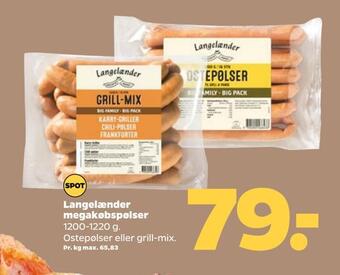 Netto Langelænder megakøbspølser tilbud