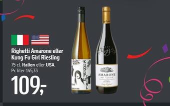 Føtex Righetti amarone eller kung fu girl riesling tilbud