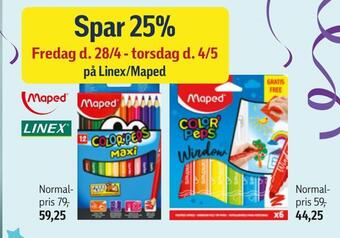 Spar 25% på linex/maped