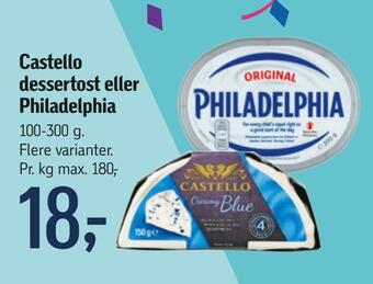 Føtex Castello dessertost eller philadelphia tilbud