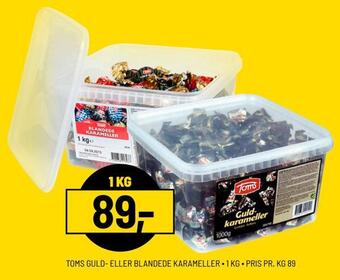 Priss Toms guld- eller blandede karameller tilbud