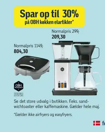 Føtex Spar op til 30% på obh køkken elartikler tilbud