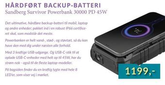 CBC Sandberg survivor powerbank 30000 pd 45w tilbud