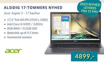 CBC Acer aspire 3 - 17 bærbar tilbud