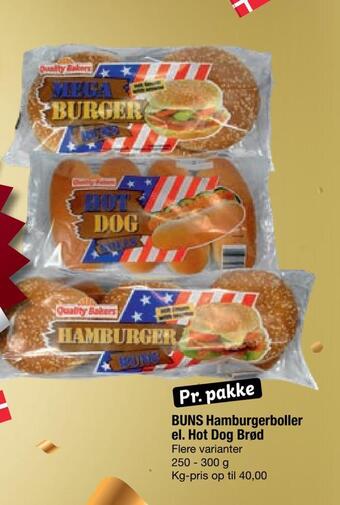 Fakta Tyskland Buns hamburgerboller el. hot dog brød tilbud