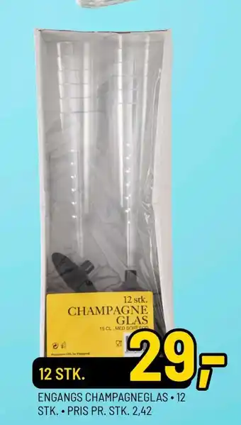 Priss Engangs champagneglas tilbud