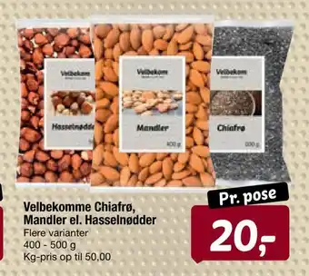 Fakta Tyskland Velbekomme chiafrø, mandler el. hasselnødder tilbud