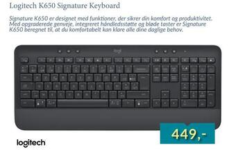CBC Logitech k650 signature keyboard tilbud