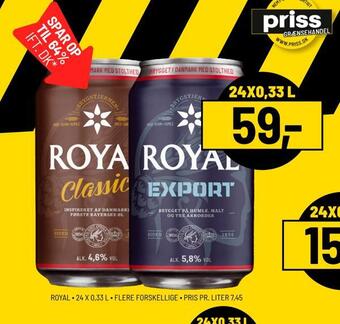 Priss Royal tilbud