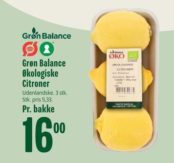 Min Købmand Grøn balance økologiske citroner tilbud