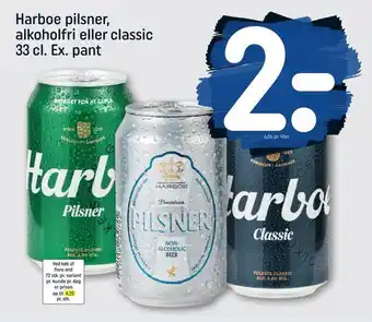REMA 1000 Harboe pilsner, alkoholfri eller classic tilbud