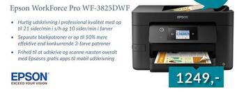 Tjdata Epson workforce pro wf-3825dwf tilbud