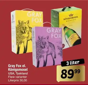 Fakta Tyskland Gray fox el. königsmosel tilbud