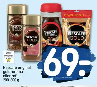 REMA 1000 Nescafé original, gold, crema eller refill tilbud
