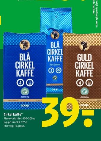 Coop 365 Blå kaffebønner tilbud