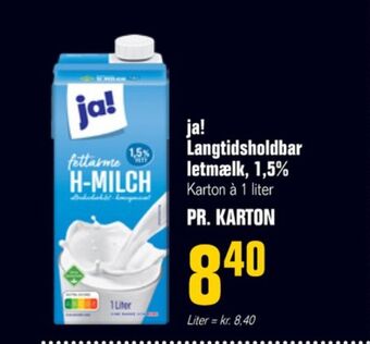 Otto Duborg Ja! letmælk langtidsholdbar 1,5% tilbud