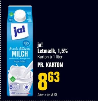 Otto Duborg Ja! letmælk langtidsholdbar 1,5% tilbud