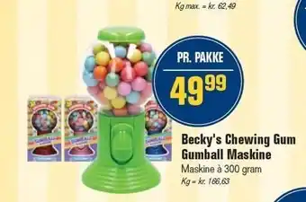 Otto Duborg Becky's chewing gum gumball maskine tilbud