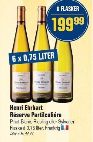 Henri ehrhart réserve partilculiére - 6 x 0,75 liter