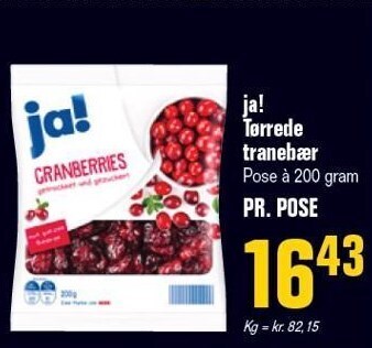 Otto Duborg Ja! tørrede tranebær tilbud