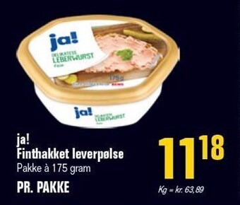 Ja! finthakket leverpølse