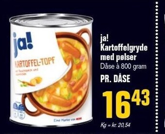 Otto Duborg Ja! kartoffelgryde med pølser tilbud