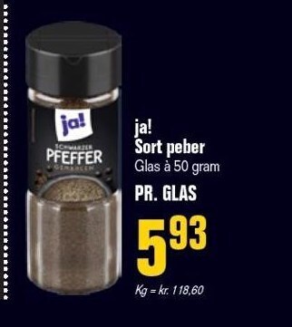 Otto Duborg Ja! sort peber tilbud