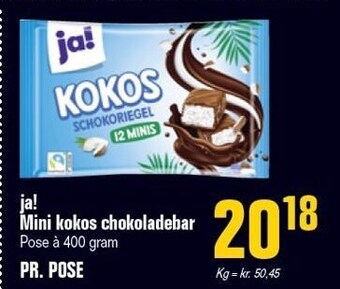 Otto Duborg Ja! mini kokos chokoladebar tilbud