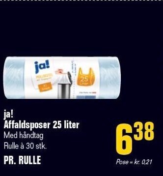 Otto Duborg Ja! affaldsposer 25 liter tilbud