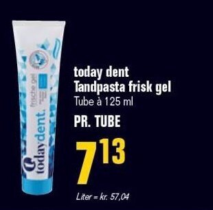 Otto Duborg Today dent tandpasta frisk gel tilbud