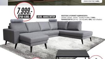 My Home Boston u-formet hjørnesofa tilbud