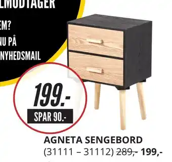 My Home Agneta sengebord tilbud