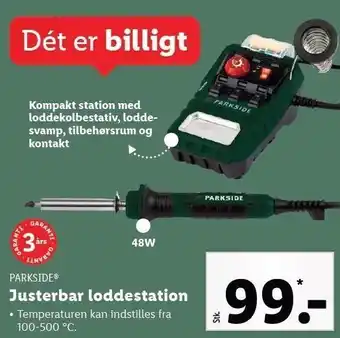 Lidl Parkside justerbar loddestation tilbud