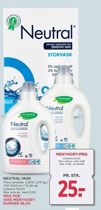 MENY Neutral vask tilbud