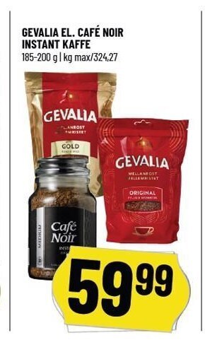 Løvbjerg Gevalia el. café noir instant kaffe tilbud