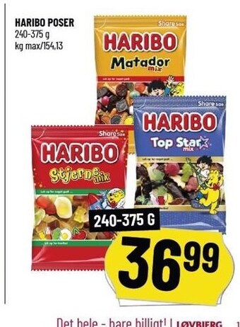 Løvbjerg Haribo poser tilbud