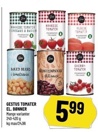 Løvbjerg Gestus tomater el. bønner tilbud