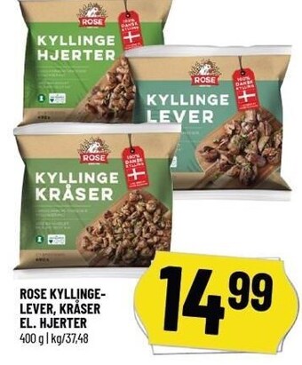 Løvbjerg Rose kyllingelever, kråser el. hjerter tilbud