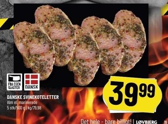 Løvbjerg Danske svinekoteletter tilbud