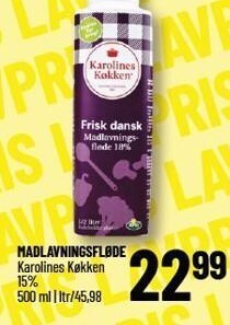 Løvbjerg Karolines køkken madlavningsfløde tilbud