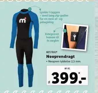 Lidl Mistral neoprendragt tilbud