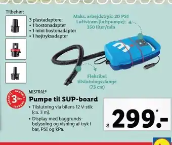 Lidl Mistral pumpe til sup-board tilbud